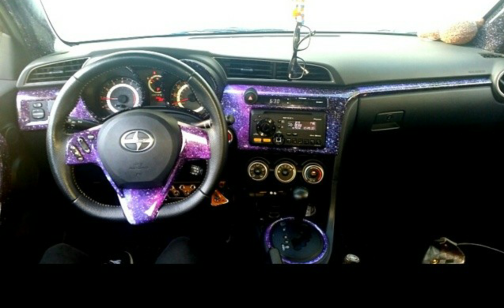 scion tc interior galaxy wrap by star car wraps