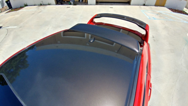 Best printed gloss carbon fiber vinyl wrap glossy roof hood mirror spoiler dania beach davie miami broward south florida star car wraps honda civic