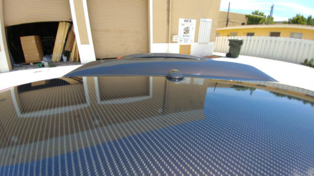 Best printed gloss carbon fiber vinyl wrap glossy roof hood mirror spoiler dania beach davie miami broward south florida star car wraps honda civic