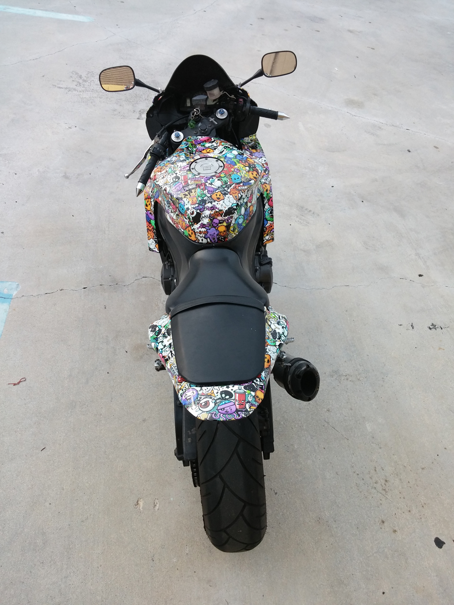 Patterned Vinyl Bike Wrap Star Car Wraps Davie