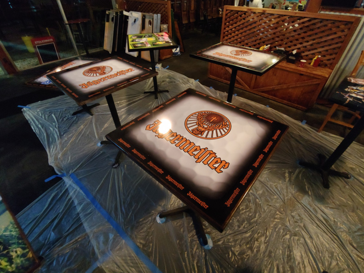 Bar table vinyl wraps Star Car Wraps South Florida Dania Beach