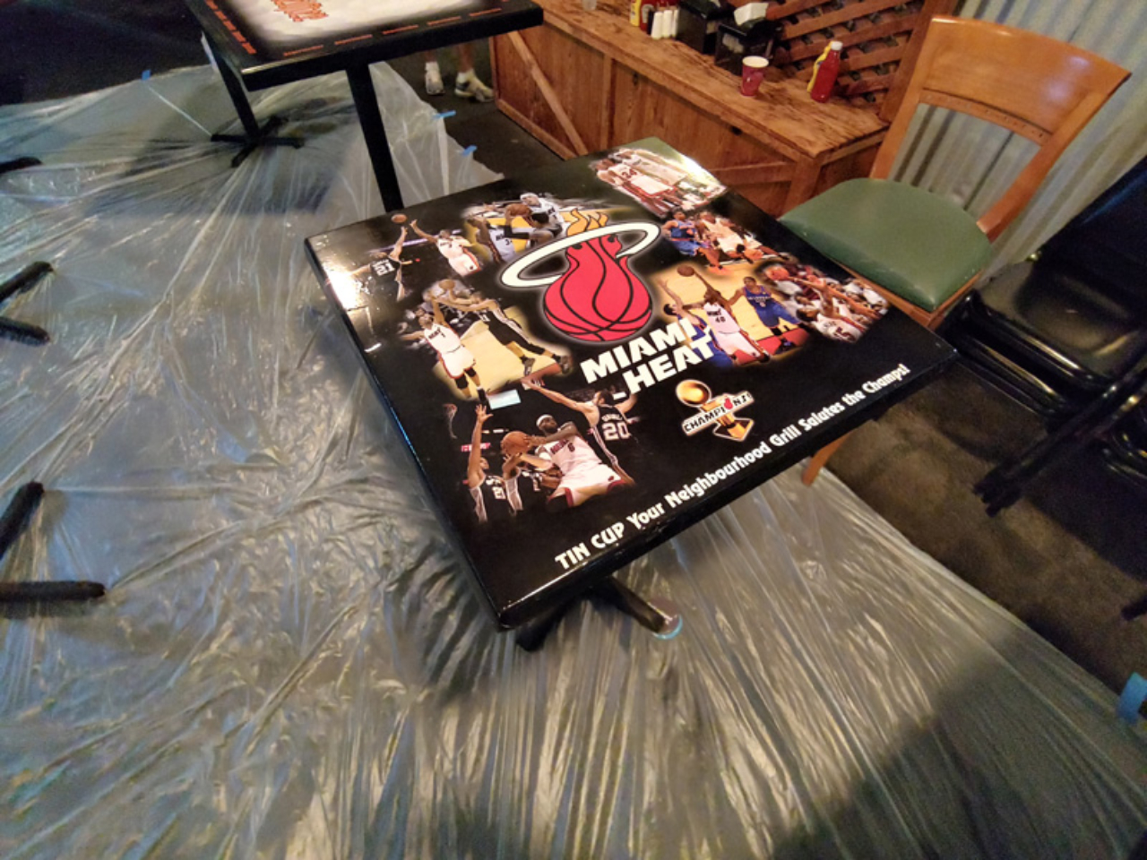 Bar table vinyl wraps Star Car Wraps South Florida Dania Beach