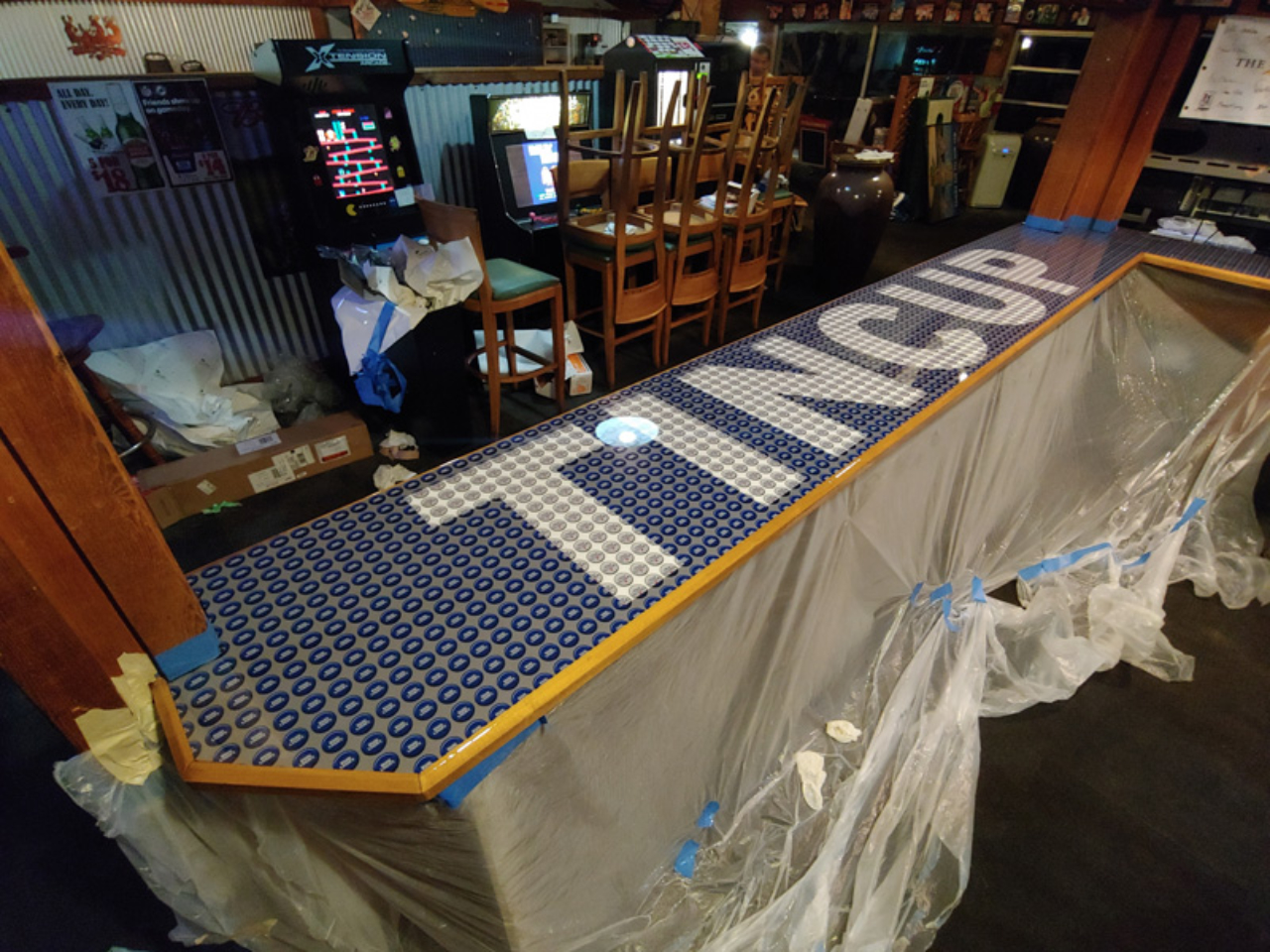 Bar table vinyl wraps Star Car Wraps South Florida Dania Beach