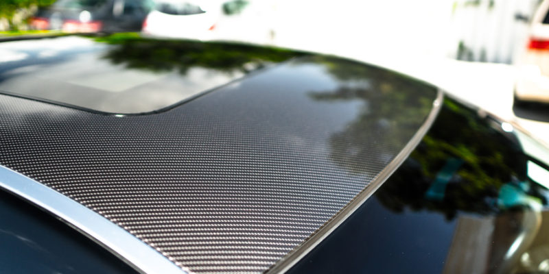 Best printed gloss carbon fiber vinyl wrap glossy roof hood