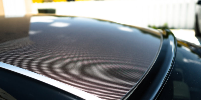 Best printed gloss carbon fiber vinyl wrap glossy roof