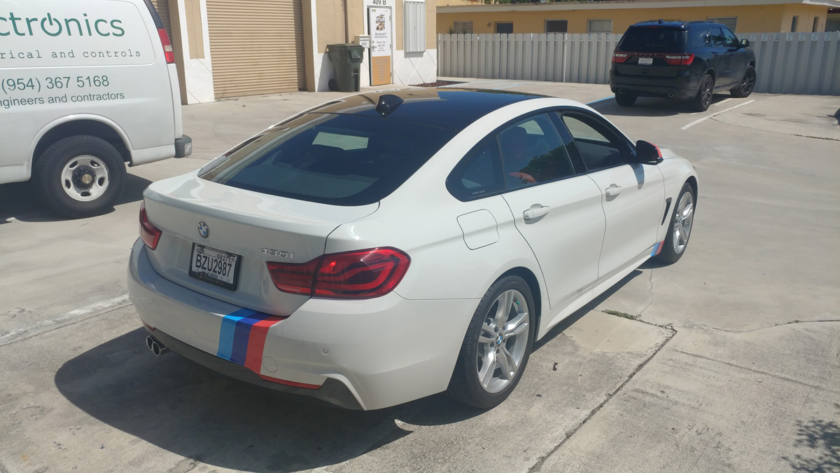 bmw m colors racing stripes star car wraps south florida dania beach